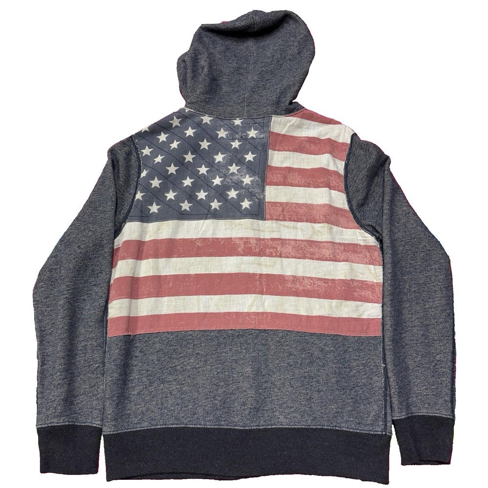 Denim & Supply by Ralph Lauren Hoodie Men S USA Flag Graphic Full Zip Up